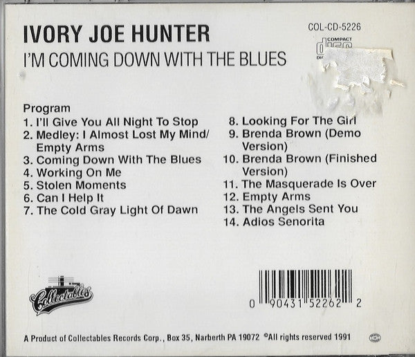 Ivory Joe Hunter : I'm Coming Down With The Blues (CD, Album)