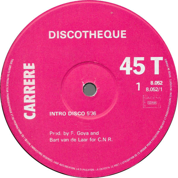 Discothèque : Intro Disco (12", Maxi)