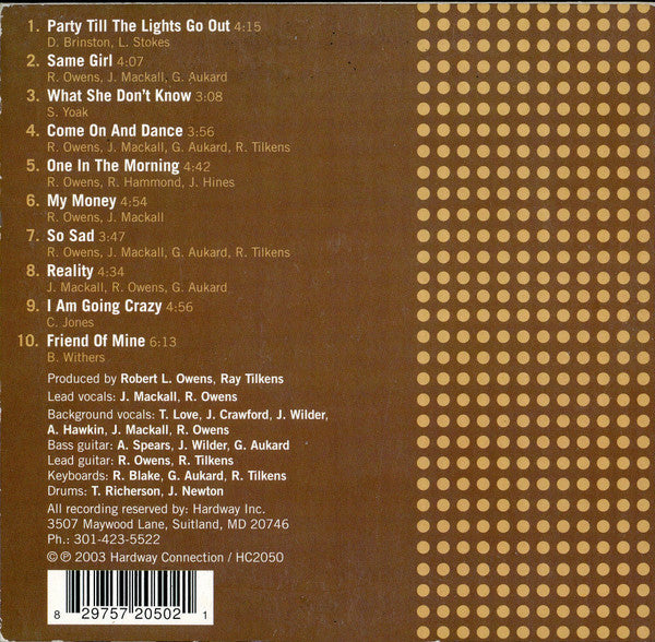 Hardway Connection : Party Till The Lights Go Out (CD, Album)