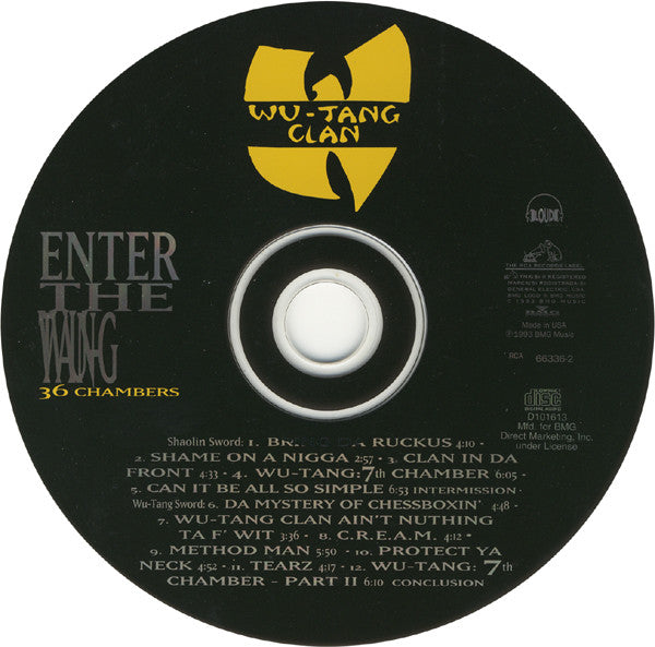 Wu-Tang Clan : Enter The Wu-Tang (36 Chambers) (CD, Album, Club, RE)
