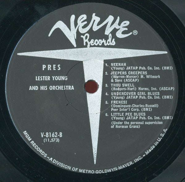 Lester Young And His Orchestra : Pres (LP, Album, Mono, RE)
