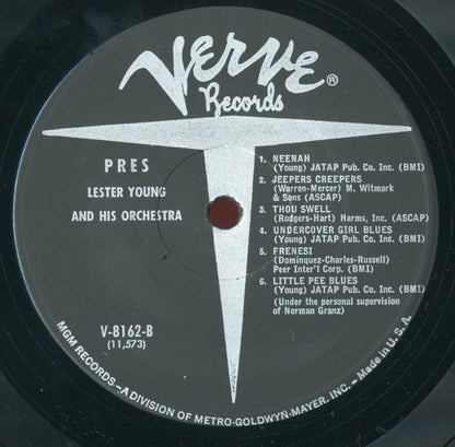 Lester Young And His Orchestra : Pres (LP, Album, Mono, RE)