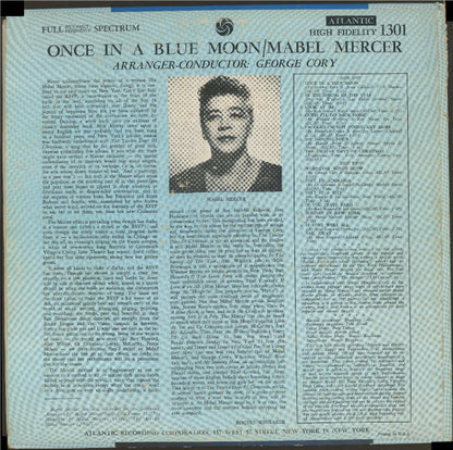 Mabel Mercer : Once In A Blue Moon (LP, Album, Mono, RP)
