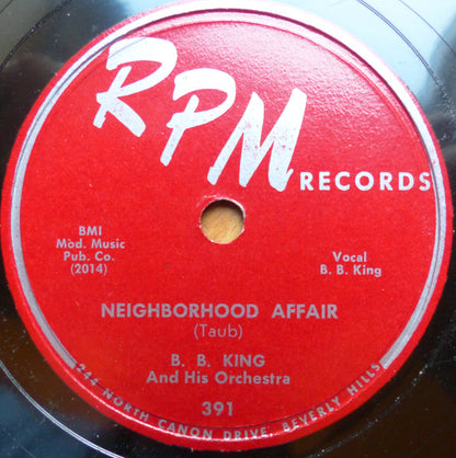 B.B. King Orchestra : Please Hurry Home / Neighborhood Affair (Shellac, 10")