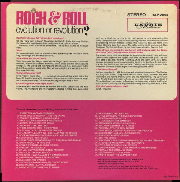 Various : Rock & Roll: Evolution Or Revolution (LP, Comp)