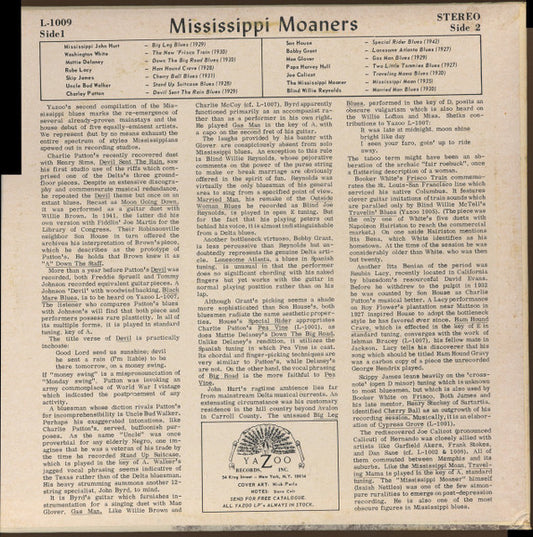 Various : Mississippi Moaners 1927-1942 (LP, Comp)