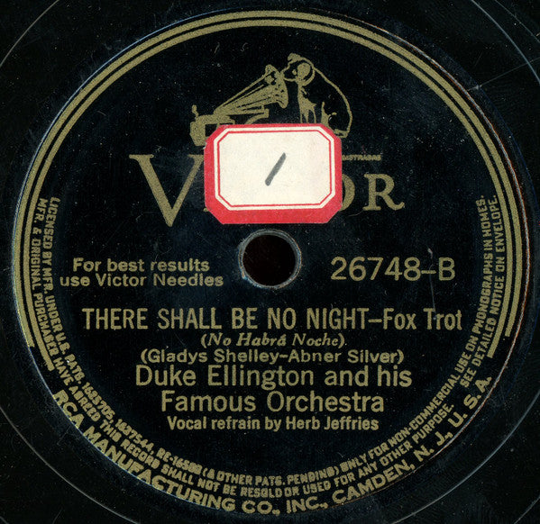 Duke Ellington And His Orchestra : Five O'clock Whistle / There Shall Be No Night (Shellac, 10")