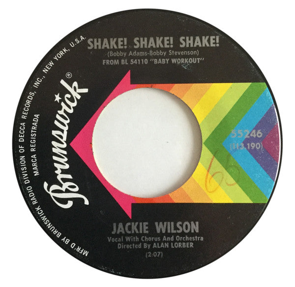 Jackie Wilson : Shake! Shake! Shake! / He's A Fool (7", Glo)