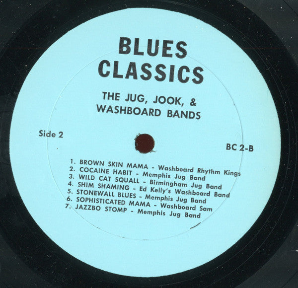 Various : Blues Classics By The Jug, Jook And Washboard Bands (LP, Comp, M/Print)