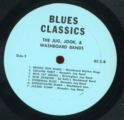 Various : Blues Classics By The Jug, Jook And Washboard Bands (LP, Comp, M/Print)
