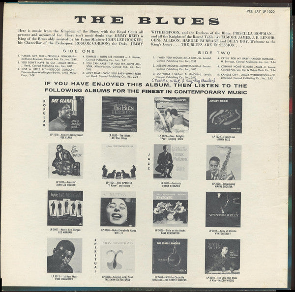Various : The Blues (LP, Comp, Mono, RE, RP, All)