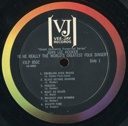 John Lee Hooker : Is He The World's Greatest Blues Singer? (LP, Comp, Mono)