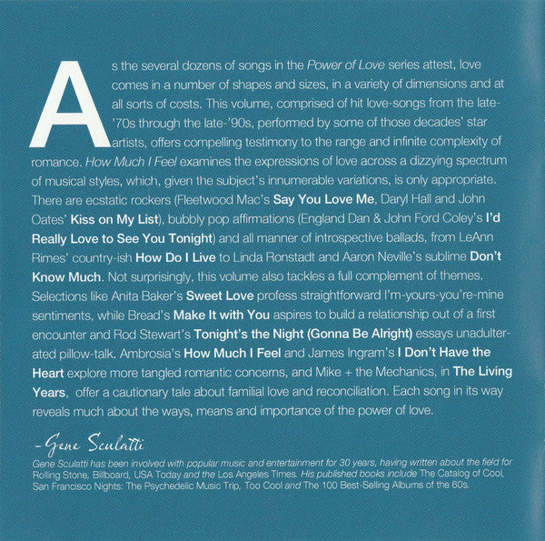 Various : The Power of Love: How Much I Feel (CD, Comp)