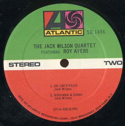 The Jack Wilson Quartet Featuring Roy Ayers : The Jack Wilson Quartet (LP, RE, PR)