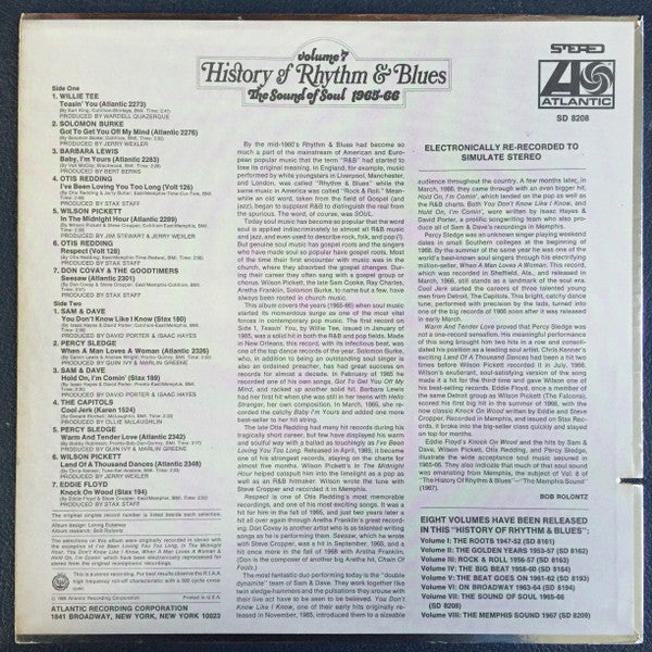 Various : History Of Rhythm & Blues  Volume 7  The Sound Of Soul 1965-66 (LP, Comp)