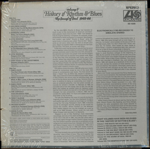 Various : History Of Rhythm & Blues  Volume 7  The Sound Of Soul 1965-66 (LP, Comp)