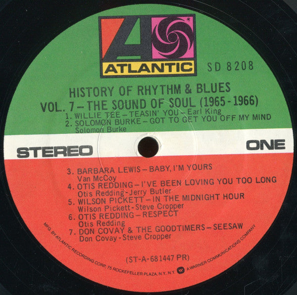 Various : History Of Rhythm & Blues  Volume 7  The Sound Of Soul 1965-66 (LP, Comp)