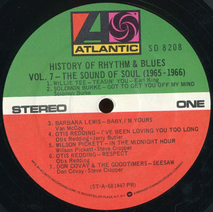 Various : History Of Rhythm & Blues  Volume 7  The Sound Of Soul 1965-66 (LP, Comp)