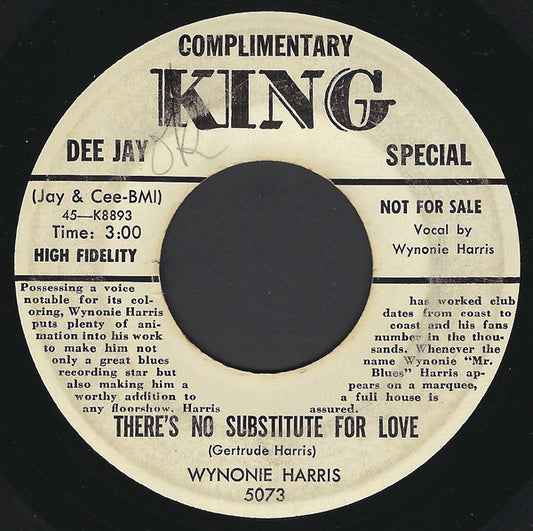 Wynonie Harris : There's No Substitute For Love / A Tale Of Woe (7", Promo)