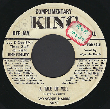 Wynonie Harris : There's No Substitute For Love / A Tale Of Woe (7", Promo)