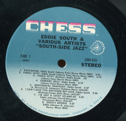 Various, Eddie South : South Side Jazz (LP, Album, Mon)