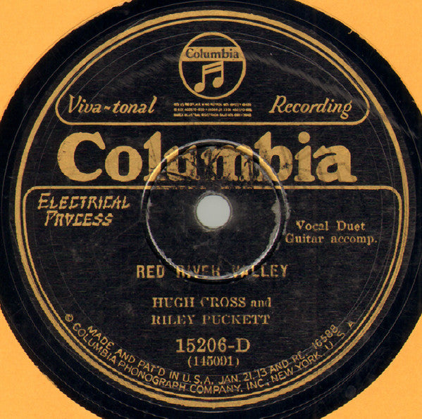 Hugh Cross And Riley Puckett : Red River Valley / When You Wore A Tulip (Shellac, 10", RP, Bri)