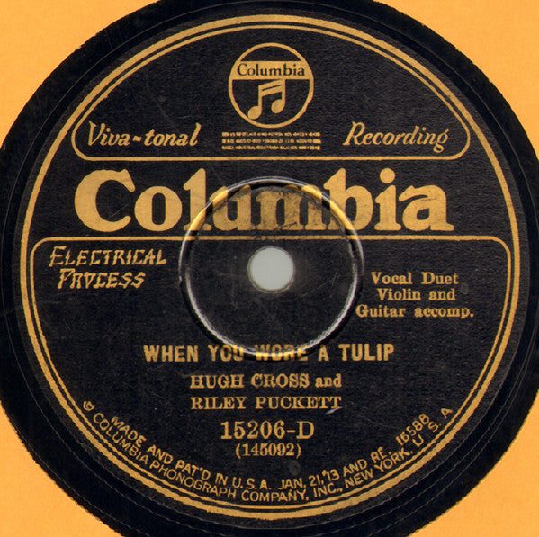 Hugh Cross And Riley Puckett : Red River Valley / When You Wore A Tulip (Shellac, 10", RP, Bri)