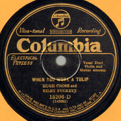 Hugh Cross And Riley Puckett : Red River Valley / When You Wore A Tulip (Shellac, 10", RP, Bri)