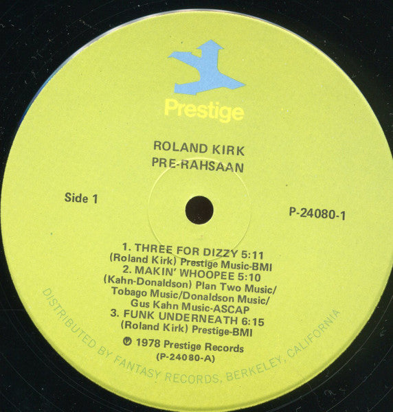 Roland Kirk : Pre-Rahsaan (2xLP, Comp, RM)