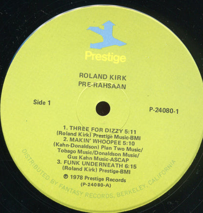 Roland Kirk : Pre-Rahsaan (2xLP, Comp, RM)