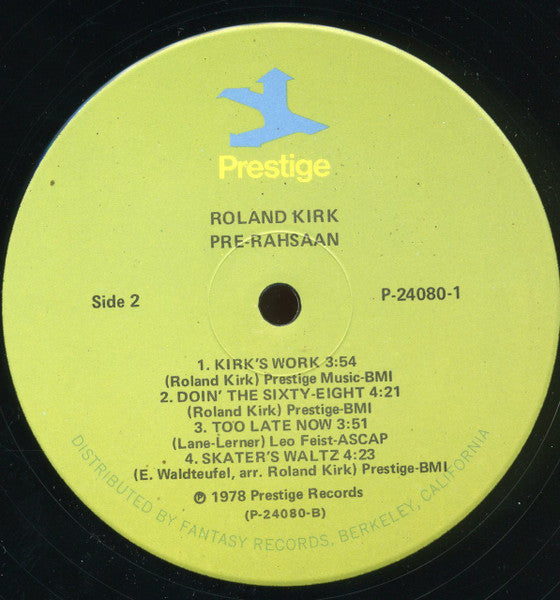 Roland Kirk : Pre-Rahsaan (2xLP, Comp, RM)
