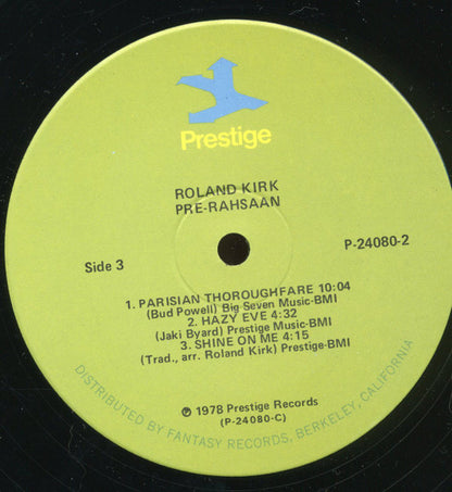 Roland Kirk : Pre-Rahsaan (2xLP, Comp, RM)