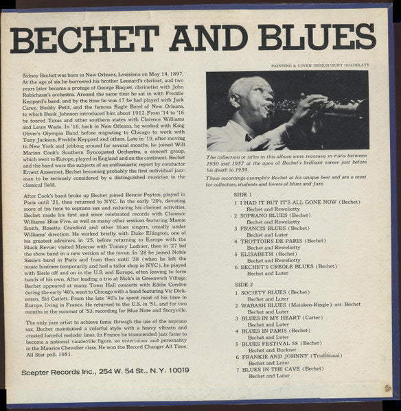 Sidney Bechet : Bechet And Blues (LP, Comp, Mono)