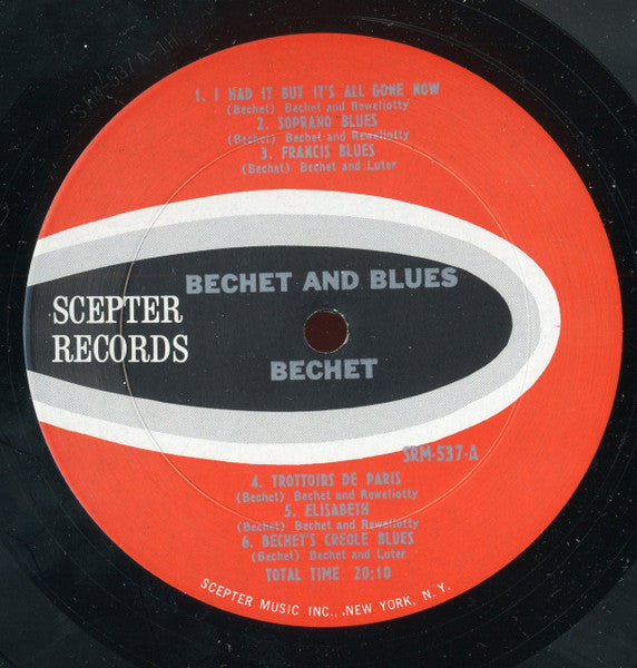 Sidney Bechet : Bechet And Blues (LP, Comp, Mono)