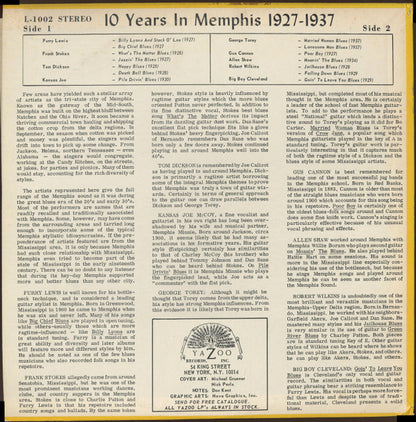 Various : Ten Years In Memphis 1927-1937 (LP, Comp)