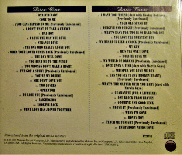 Mary Wells : Looking Back 1961-1964 (2xCD, Comp, Mono, Club, RM)