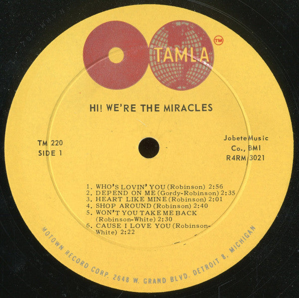 The Miracles : Hi! We're The Miracles (LP, Album, Mono)