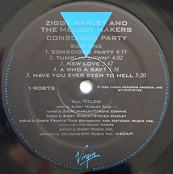 Ziggy Marley And The Melody Makers : Conscious Party (LP, Album)