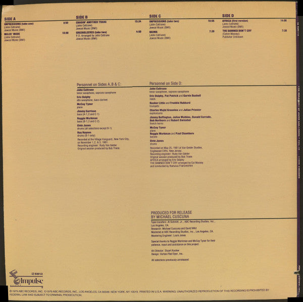 John Coltrane : The Mastery Of John Coltrane / Vol. IV "Trane's Modes" (2xLP, Album)