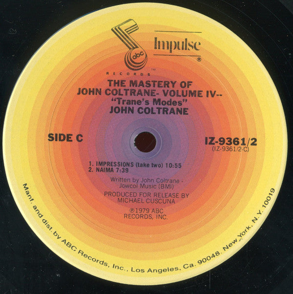 John Coltrane : The Mastery Of John Coltrane / Vol. IV "Trane's Modes" (2xLP, Album)