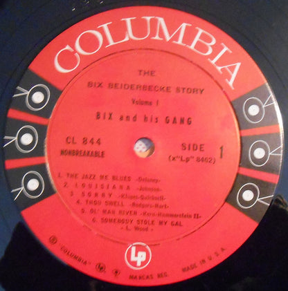 Bix Beiderbecke : The Bix Beiderbecke Story: Vol. 1 - Bix And His Gang (LP, Comp, Mono, RE, Hol)