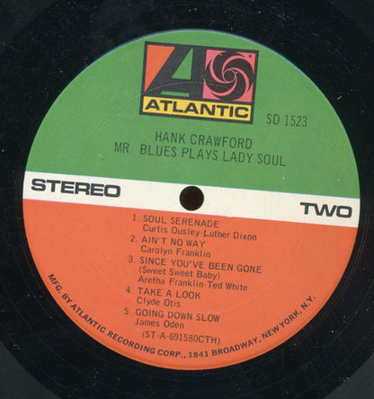 Hank Crawford : Mr. Blues Plays Lady Soul (LP, Ter)