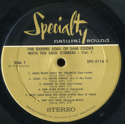 Sam Cooke With The Soul Stirrers : The Gospel Soul Of Sam Cooke With The Soul Stirrers Vol. 1 (LP, Comp, RE)