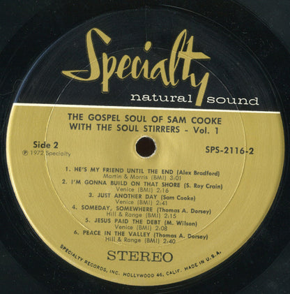 Sam Cooke With The Soul Stirrers : The Gospel Soul Of Sam Cooke With The Soul Stirrers Vol. 1 (LP, Comp, RE)