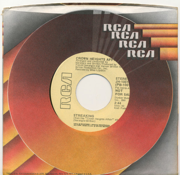 Crown Heights Affair : Streaking (7", Single, Mono, Promo)