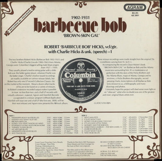 Barbecue Bob : Brown-Skin Gal (LP, Comp, Bla + Box)