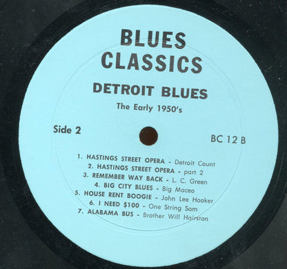 Various : Detroit Blues - The Early 1950s (LP, Comp)