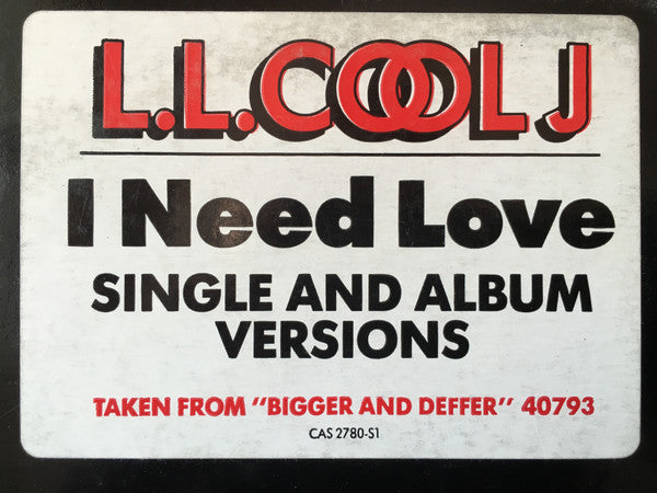LL Cool J : I Need Love (12", Promo)