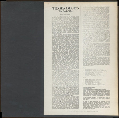 Various : Texas Blues - The Early '50s (LP, Comp)