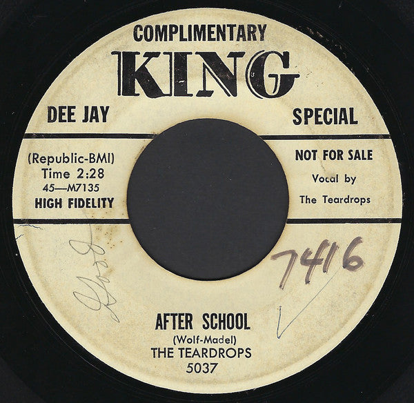The Teardrops (6) : Don't Be Afraid To Love / After School (7", Single, Promo)